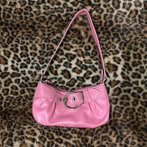 Pink Leather Shoulder Bag